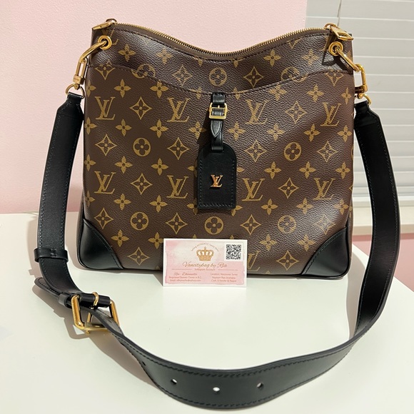 ❣️❣️❣️SOLD on IG❣️❣️❣️ Monogram black leather Odeon MM - Picture 1 of 16